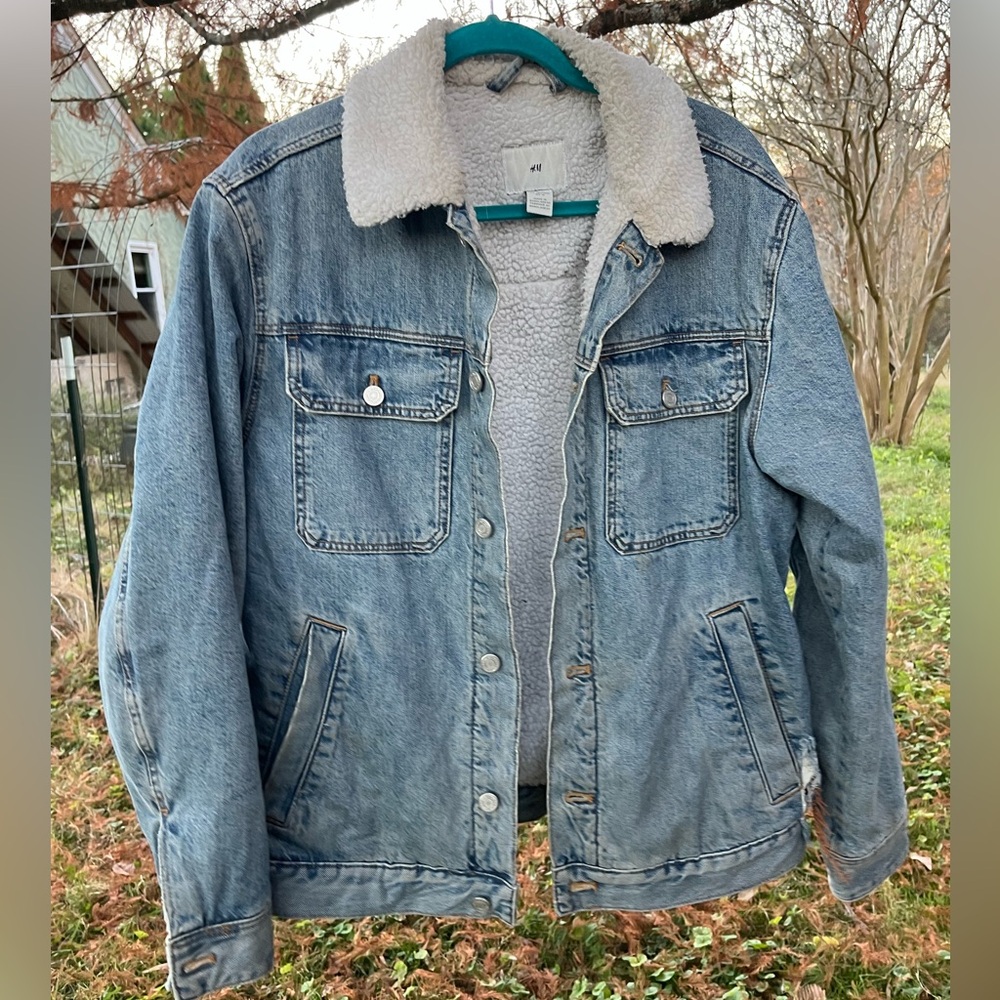 H&M White Sherpa Jacket